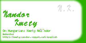 nandor kmety business card